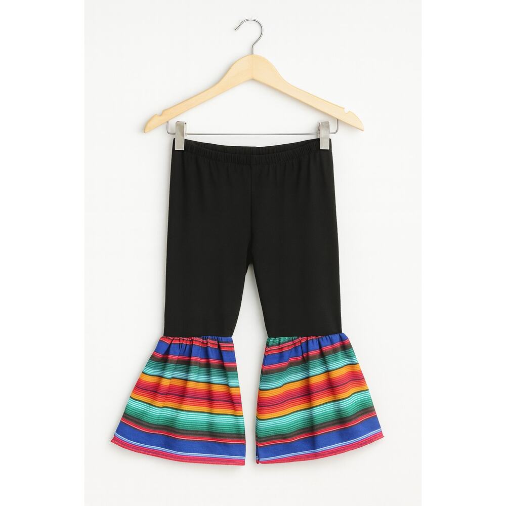 Toddler Girls’ Serape Ruffle Bell-Bottom Pants